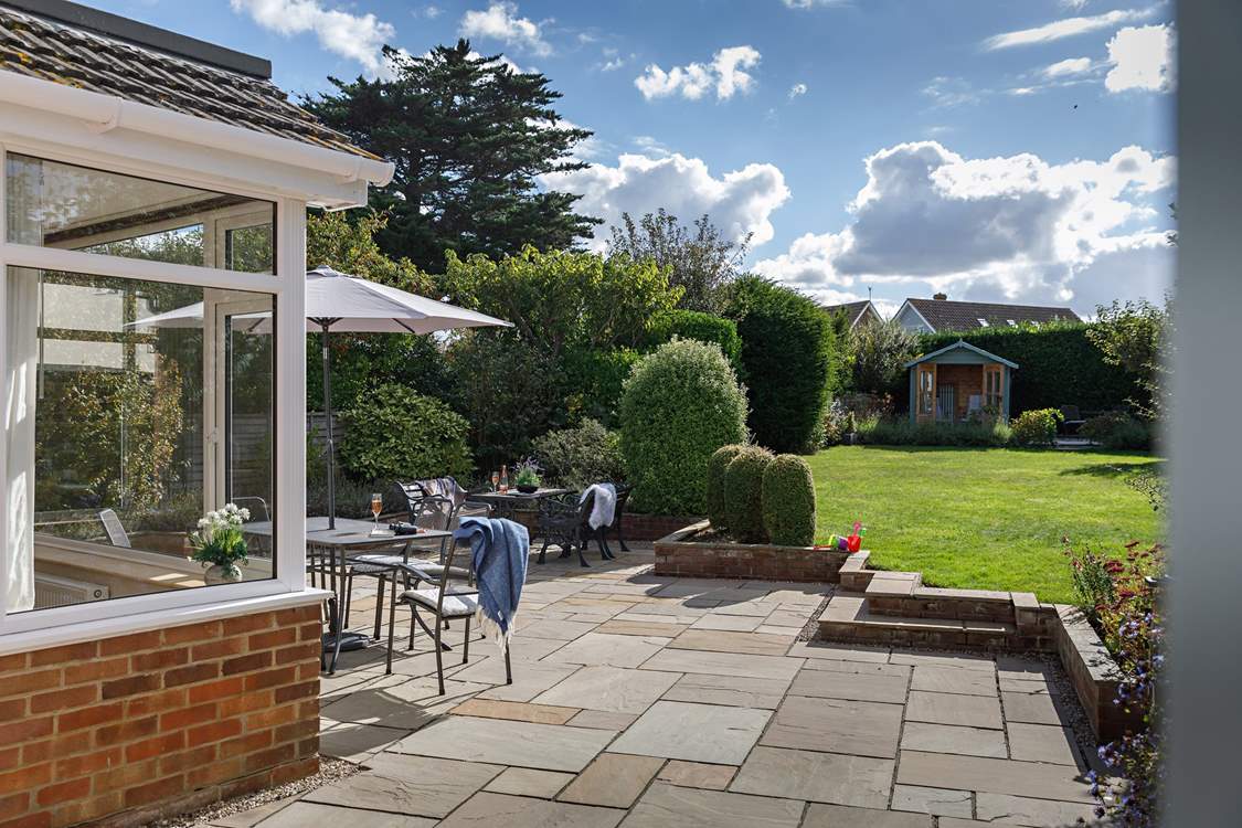 The garden is beautifully kept.