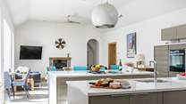 The kitchen-area has all the equipment you'll need to create a culinary masterpiece. 