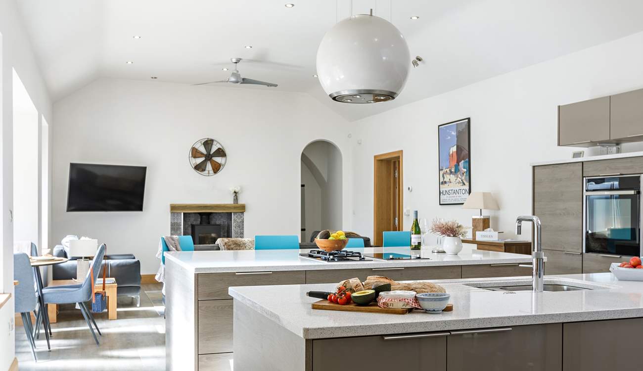 The kitchen-area has all the equipment you'll need to create a culinary masterpiece. 