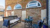 The courtyard is all yours to enjoy. 