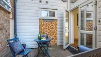 Access to the courtyard is from the living-room.