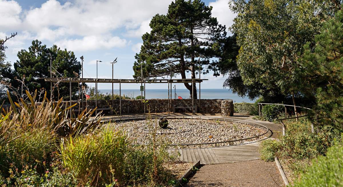 A short walk to the sensory gardens with views of the changing tides beyond.