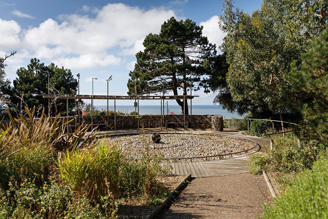 A short walk to the sensory gardens with views of the changing tides beyond.
