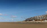 The iconic striped cliffs close to the promenade. - Thumbnail Image