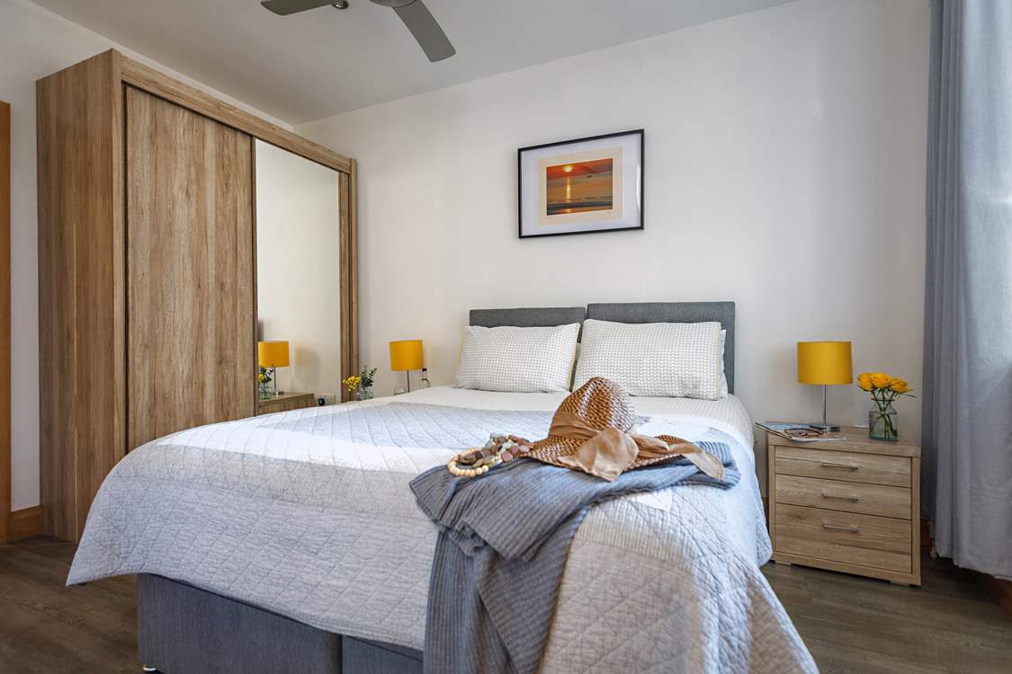 The stylish bedrooms have 'zip and link' beds so you can choose either twins or a king-size double.