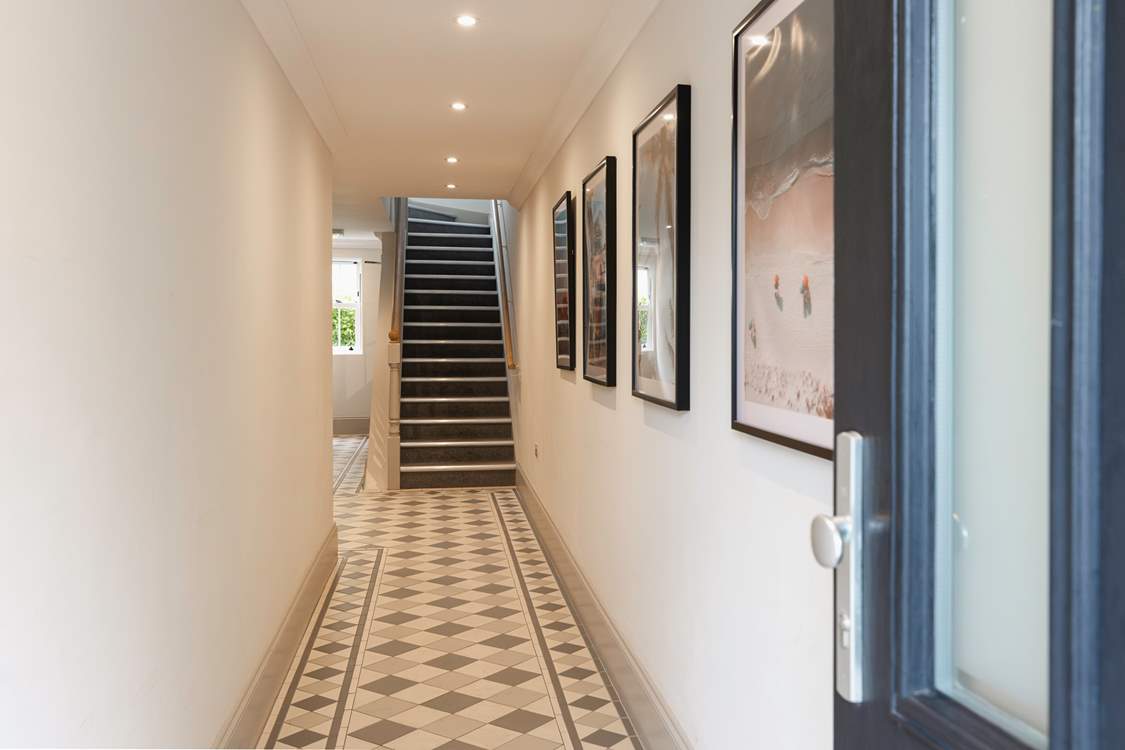 Heading through the front door to the communal hallway. There is a lift if you don't want to take the stairs.