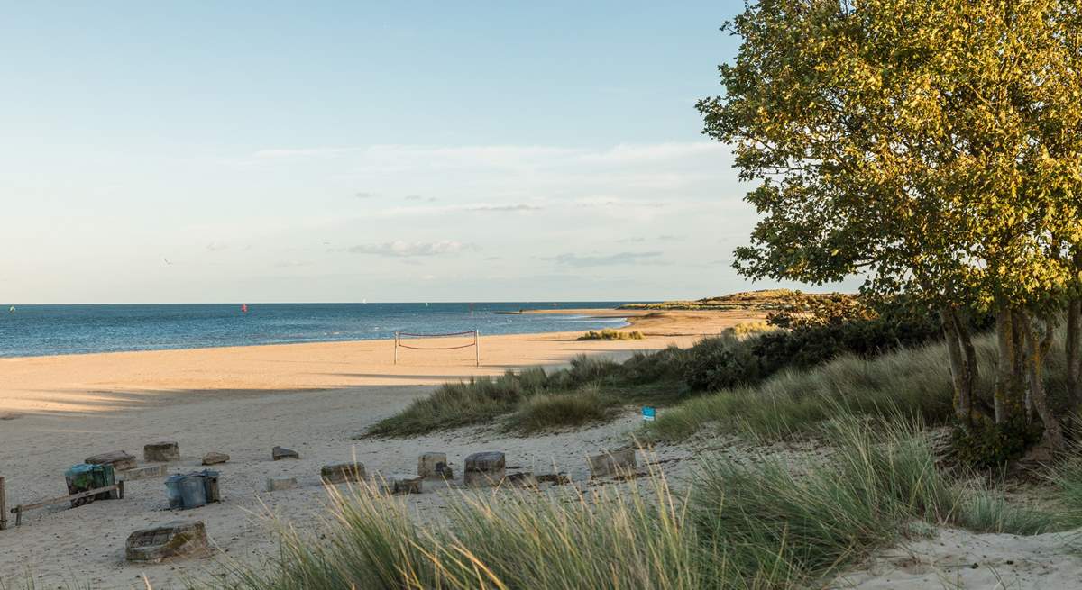 Shell Bay has an expanse of sand.