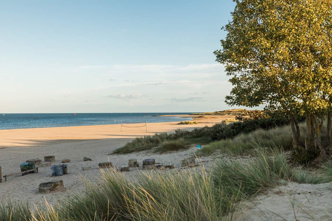 Shell Bay has an expanse of sand.