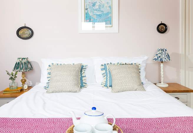 Tea in bed at the start of the day, what a treat (bedroom 2). 