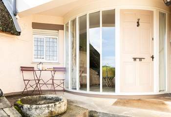 You are greeted with a beautiful exterior. 