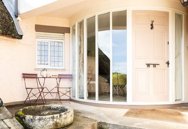 You are greeted with a beautiful exterior. 