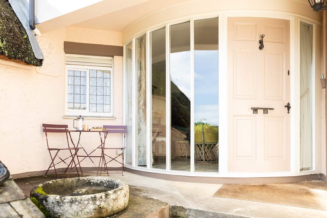 You are greeted with a beautiful exterior.