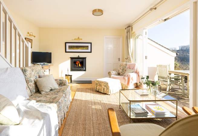 A light and airy sitting room overlooking the creek is such a tranquil spot. 