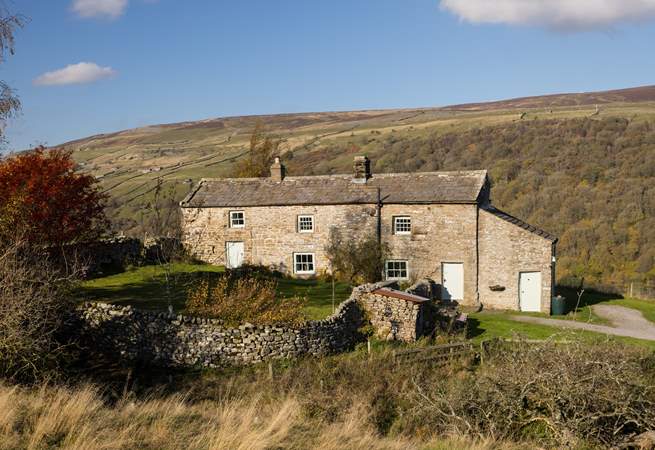 Dry stone walls surround the garden. 