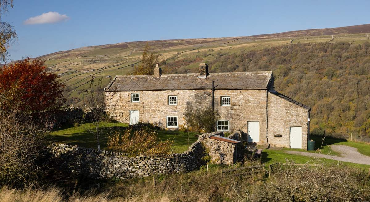 Dry stone walls surround the garden. 