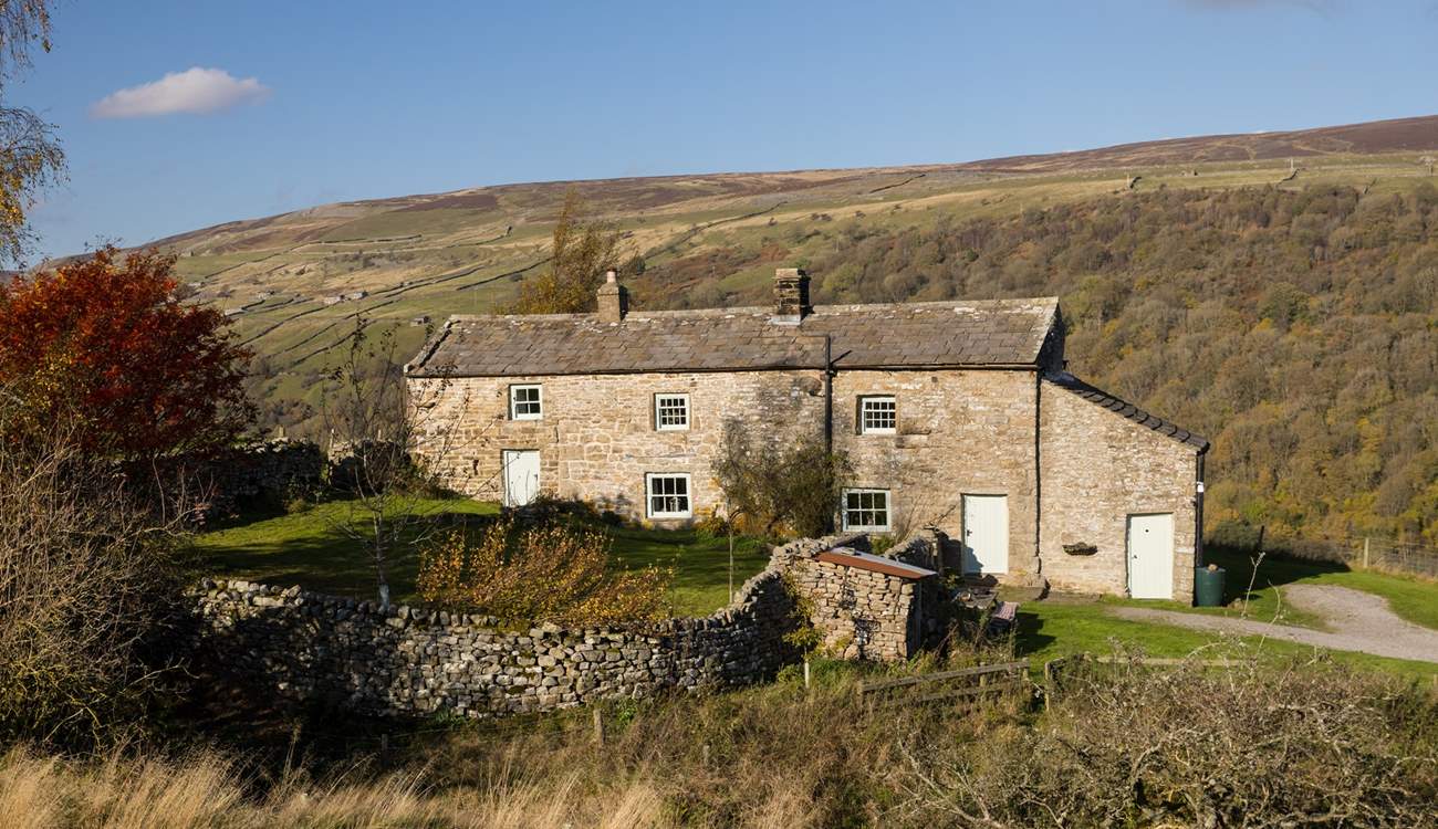 Dry stone walls surround the garden. 