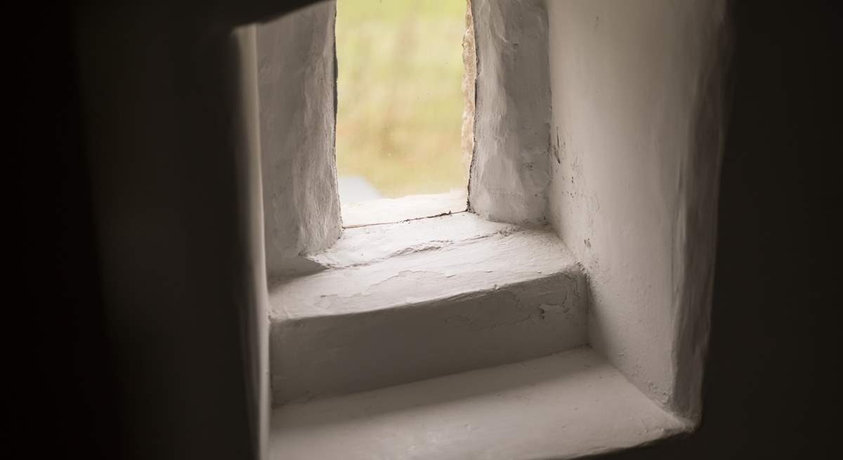 I spy sheep out of this quirky window. 