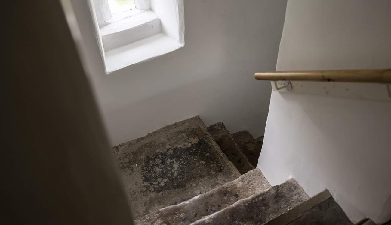 Wonderful old stone staircase. 