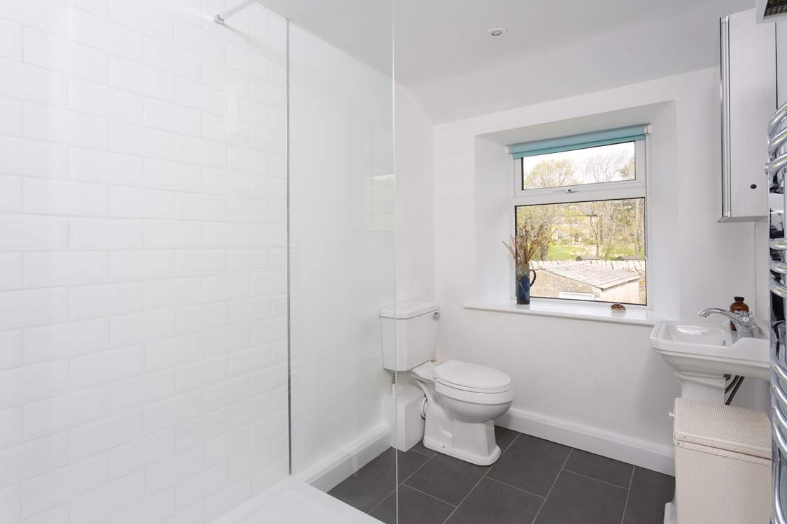 The second shower-room with garden views.