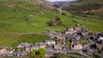 The village of Muker from above.