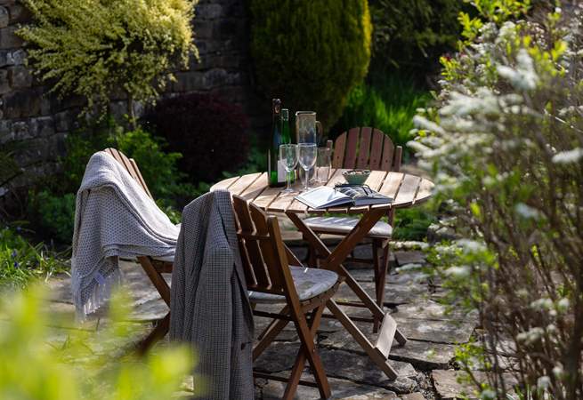 The glorious garden offers plenty of space to relax in.