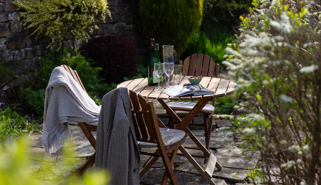 The glorious garden offers plenty of space to relax in.
