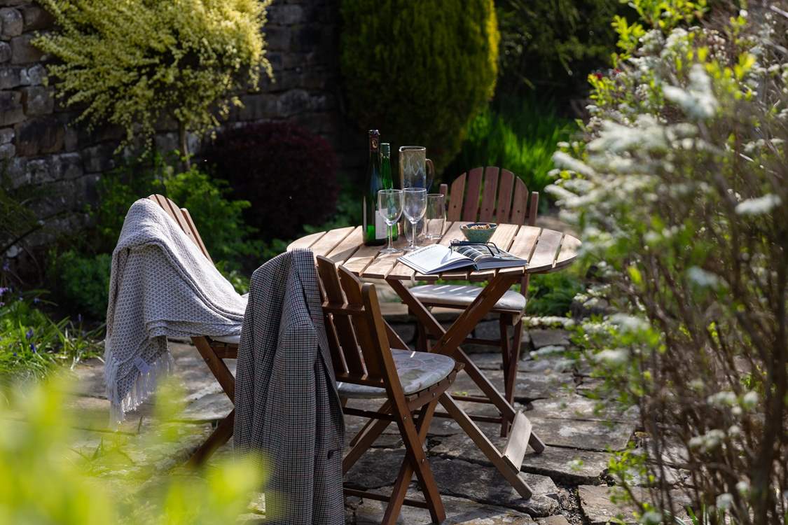 The glorious garden offers plenty of space to relax in.