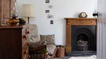Cosy up in front of the open fire on cooler evenings.