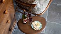 Have some local Wensleydale cheese with your favourite tipple.
