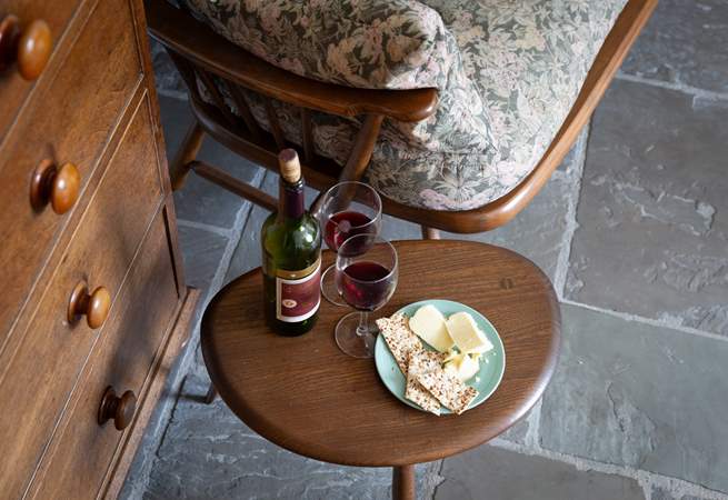 Have some local Wensleydale cheese with your favourite tipple.