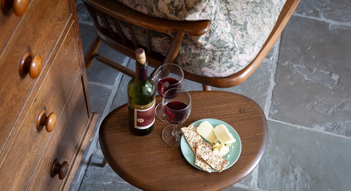 Have some local Wensleydale cheese with your favourite tipple.