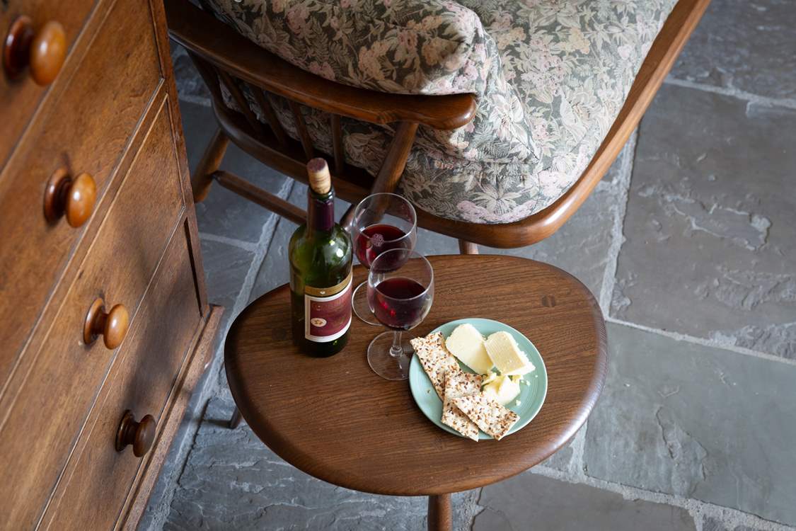 Have some local Wensleydale cheese with your favourite tipple.