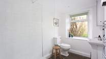 The modern shower-room on the ground floor.