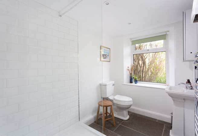 The modern shower-room on the ground floor.