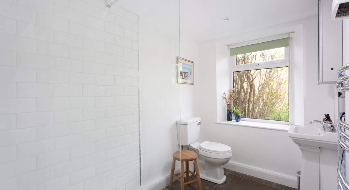 The modern shower-room on the ground floor.