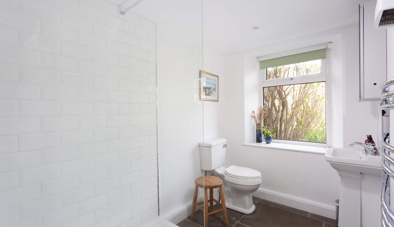 The modern shower-room on the ground floor.