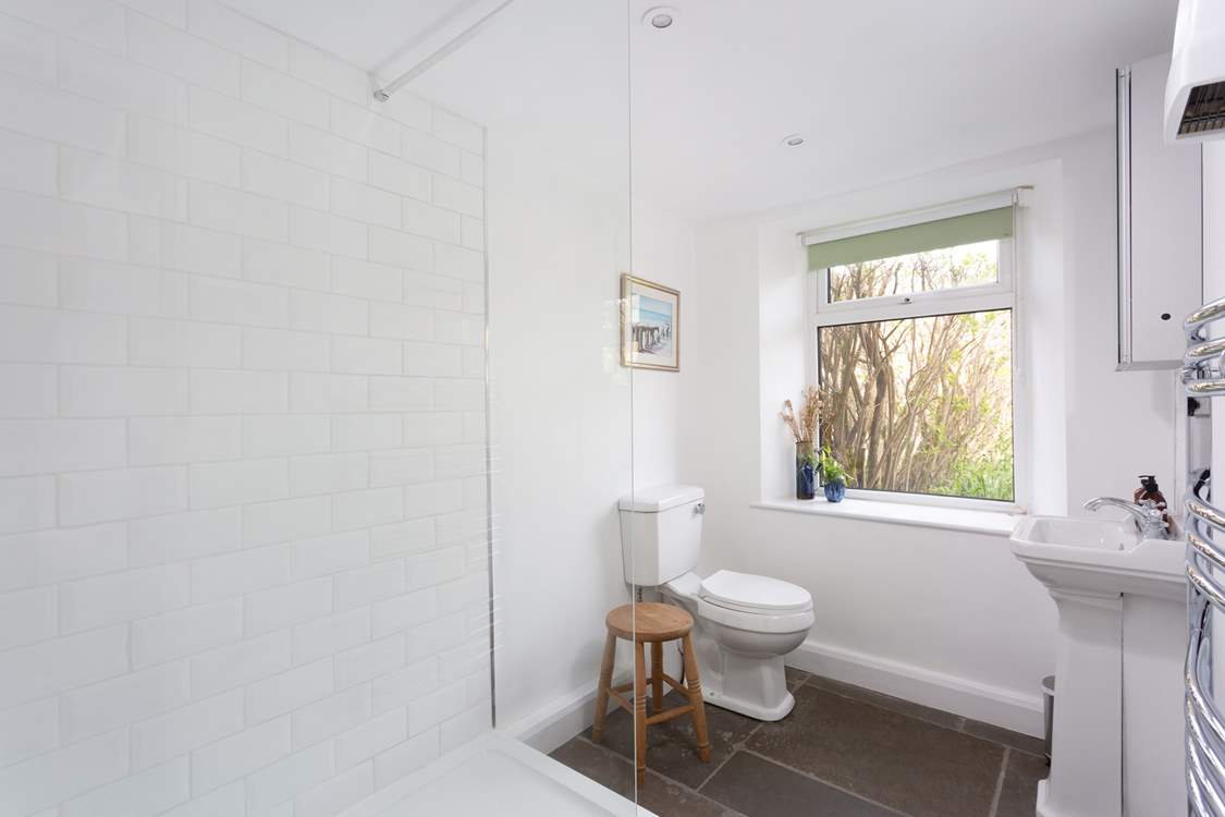 The modern shower-room on the ground floor.