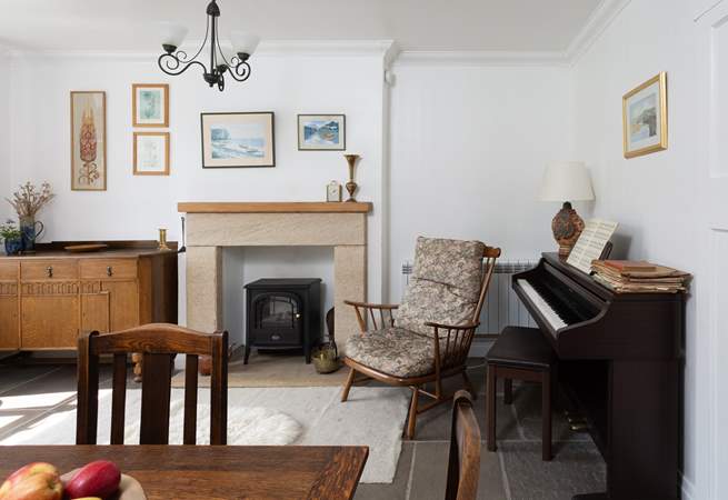 Relax looking out over the hills or maybe have a go at tinkling the ivories on the piano.