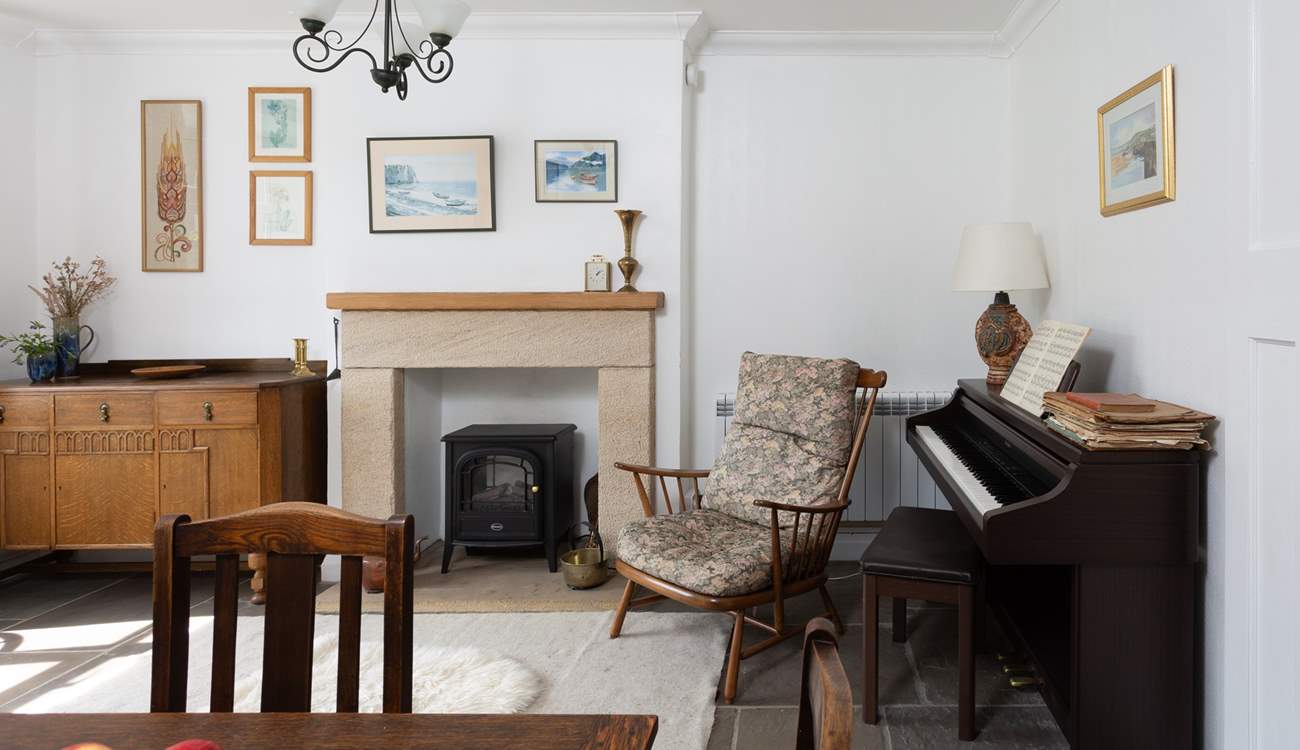 Relax looking out over the hills or maybe have a go at tinkling the ivories on the piano.