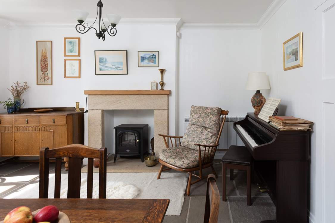 Relax looking out over the hills or maybe have a go at tinkling the ivories on the piano.