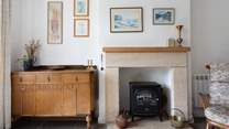 The stone fireplace adds such character.