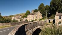 The bridge over Muker Beck.