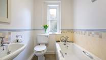 Light and airy family bathroom.