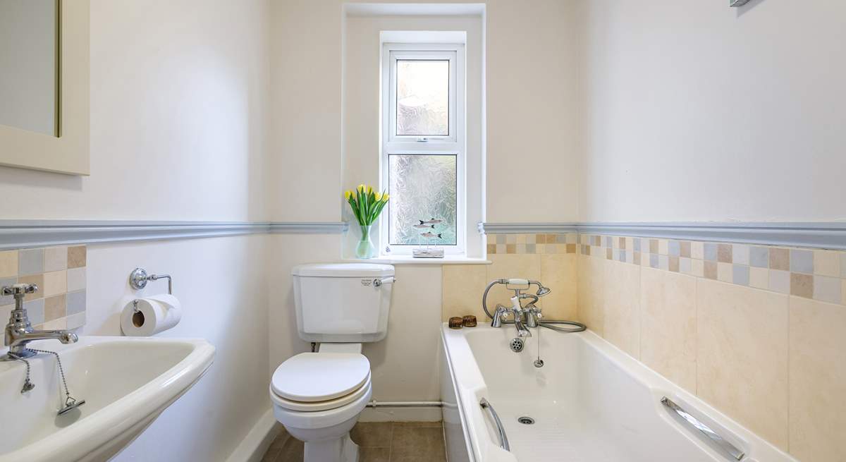 Light and airy family bathroom.