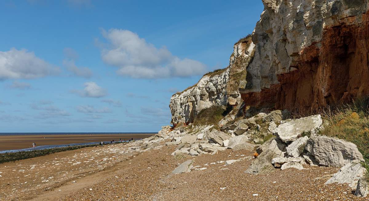 Take a stroll at low tide to Old Hunstanton.