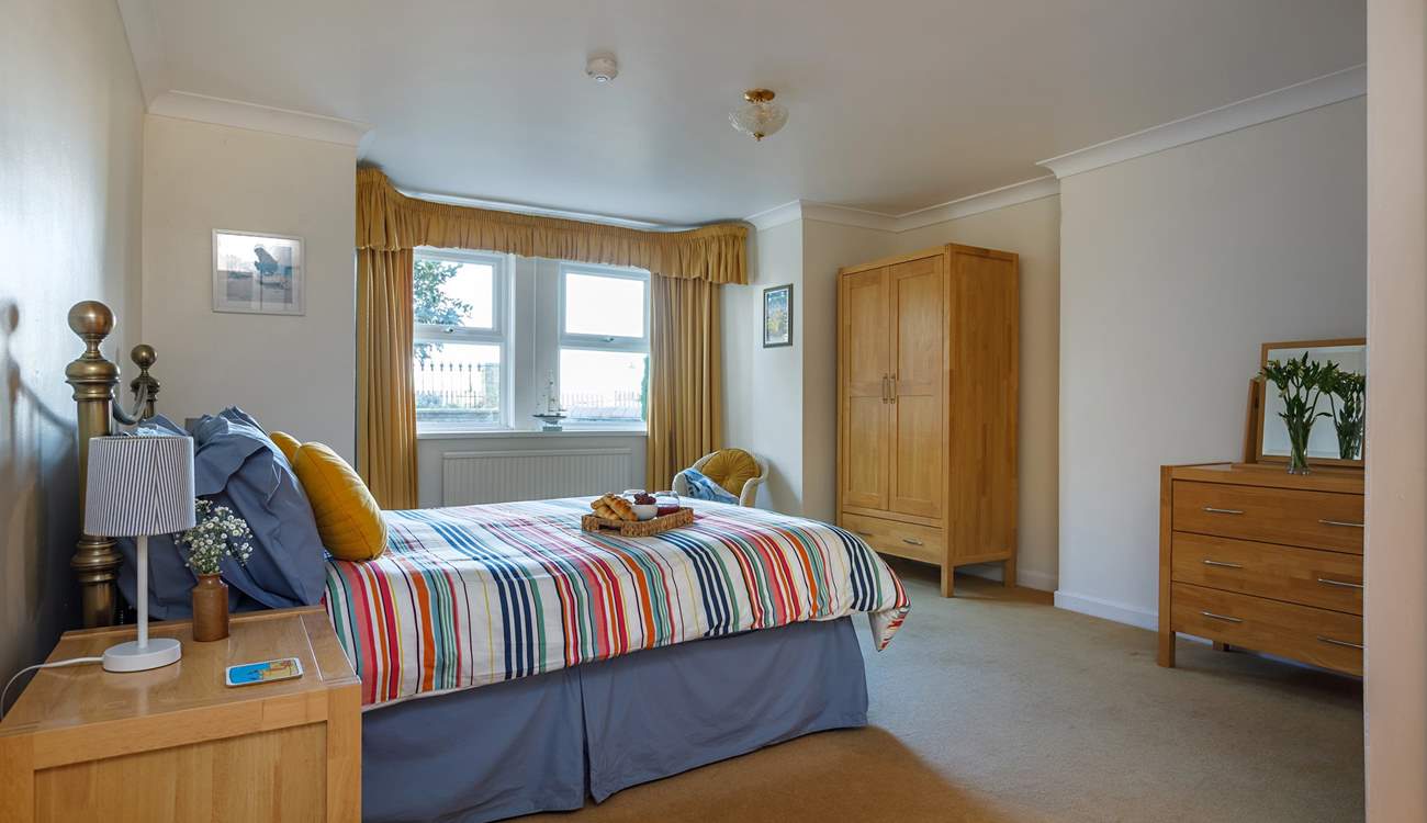 The main bedroom is a lovely king-size double bed with private en-suite shower-room.
