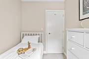 With a single bed, bedroom 3 is such a sweet room.