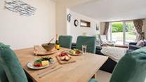 Take leisurely meals together, planning the holiday trips. 
