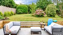 Spend time in the pretty enclosed garden. 