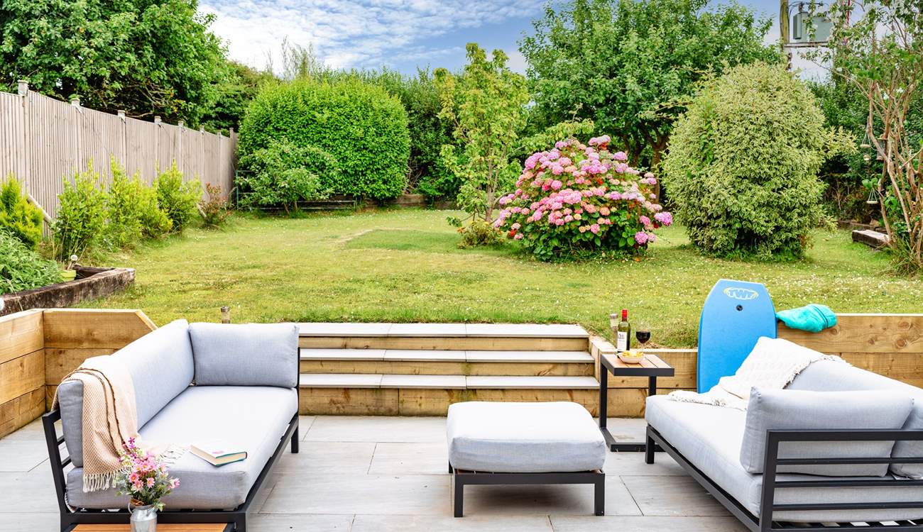 Spend time in the pretty enclosed garden. 